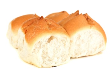 Tasty buns isolated on white