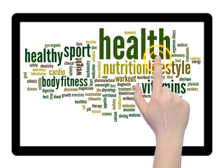 Conceptual health word cloud