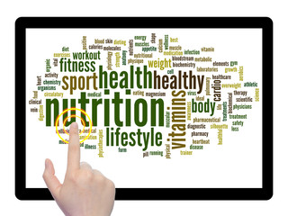 Conceptual health word cloud