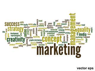Vector conceptual business marketing word cloud