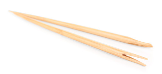 Chopsticks isolated on white