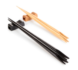 Chopsticks isolated on white