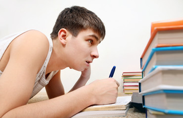 Teenager preparing for Exam