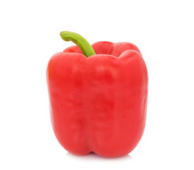 Red bell pepper isolated on white background