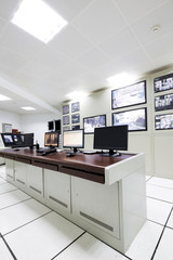 Control room of the modern office