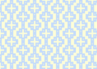 Vintage Plus Symbol and Flower Pattern on Pastel Background