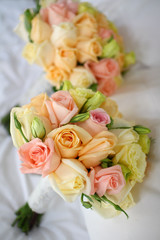 Bridal bouquet with roses arrangement