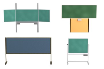 realistic 3d render of blackboards