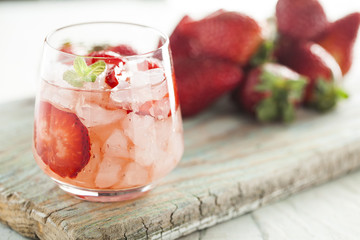 Strawberry cold drink