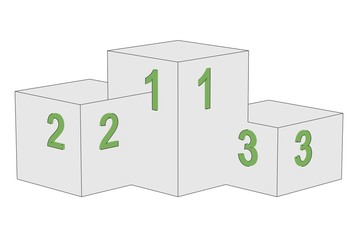 cartoon image of winner podium