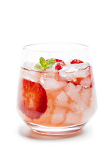 Isolated strawberry cold drink