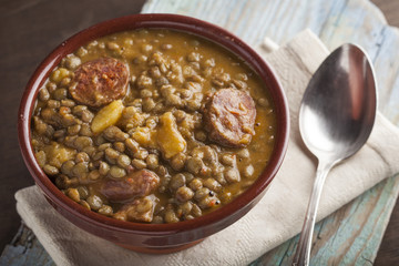 Lentils in bowl