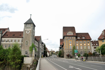Fototapeta na wymiar Townscape of Feldkirch, Vorarlberg, Austria. april 2012