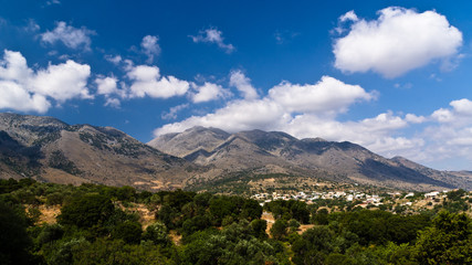 Mountain landscape at the central part of Crete island