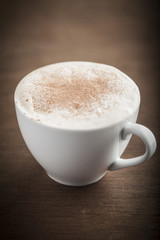 Cappuccino cup of coffee