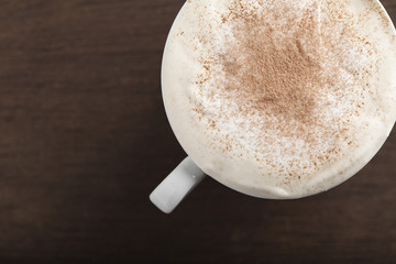 Cappuccino cup of coffee