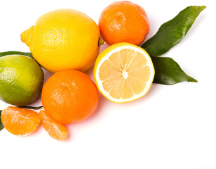 Citrus isolated on white background