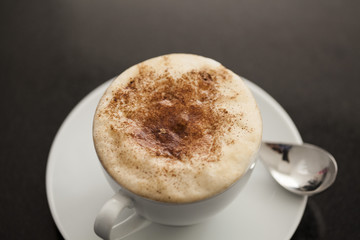 Cappuccino cup of coffee