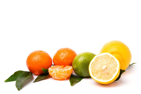 Citrus isolated on white background