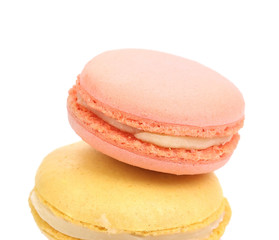 Two various macaron cakes.