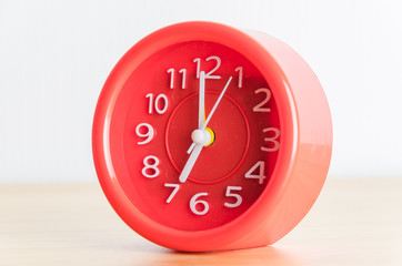 Red clock process retro vintage effect