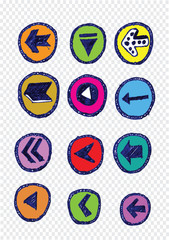 arrows icons set