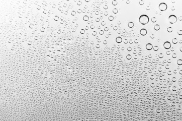 Water drop on black and white background (Process dark black and