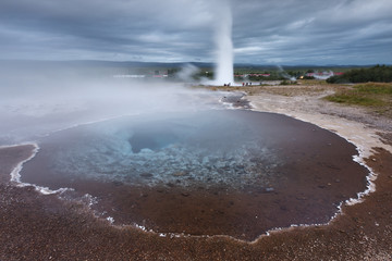 Strokkur Geyser Erupting