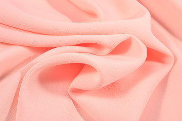 Crumpled pink fabric