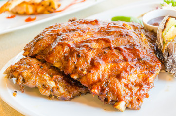 Bbq ribs steak