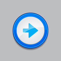 Right Key Circular Vector Blue Web Icon Button