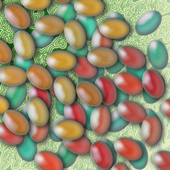 huevos de colores