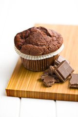 chocolate and chocolate muffin