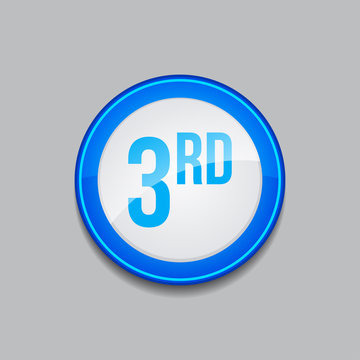 3rd Circular Vector Blue Web Icon Button