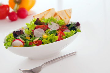Deliciuos summer snack of fresh salad