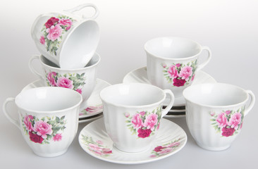 cup sets. cup sets on a background