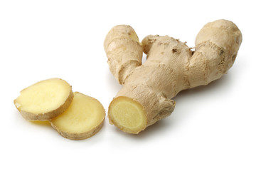 Whole and sliced ginger