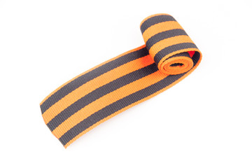 Ribbon of Saint George isolated on white