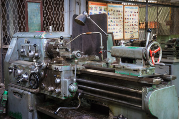 Old lathe machine