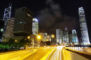 Fototapeta na wymiar Hong Kong central district at night