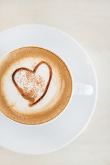 Cup of latte coffee