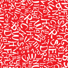 white english alphabet seamless pattern