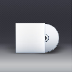 Cd with cover. Vector design.