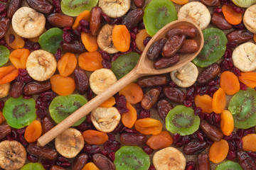 Wooden spoon with dates