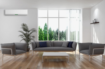 Interno con aria condizionata