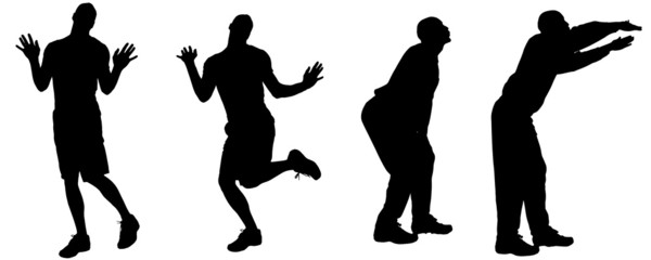 Vector silhouettes of gay.