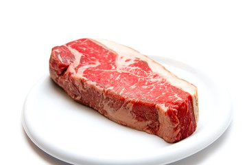Raw dry aged steak