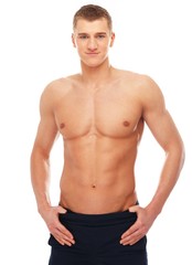 Fototapeta premium Handsome young man with muscular torso