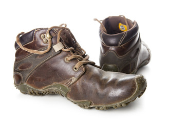 Work Boots-A pair of well worn Work Boots.