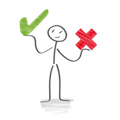 Entscheidung Ja oder Nein, abwägen